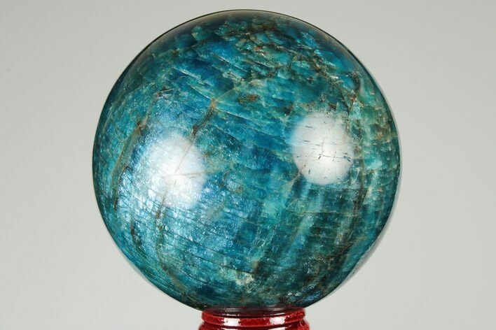 Bright Blue Apatite Sphere - Madagascar #191435